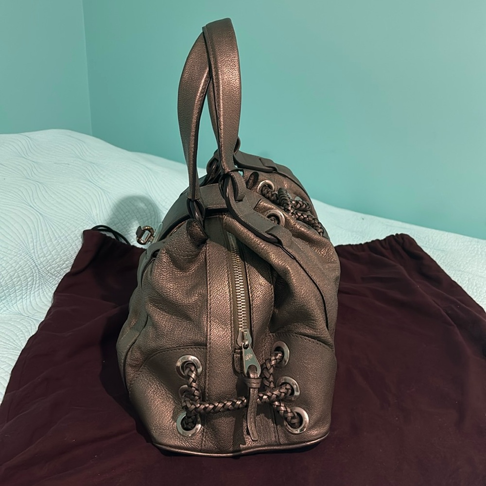 Mulberry Large Agyness Gunmetal metallic Satchel - Picture 4 of 16